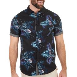 Distortion Mens Tropical Print Pocket Shirt