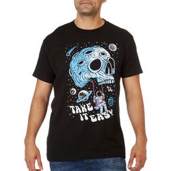 TEE LUV Mens Space Take it Easy Tee Graphic T-Shirt