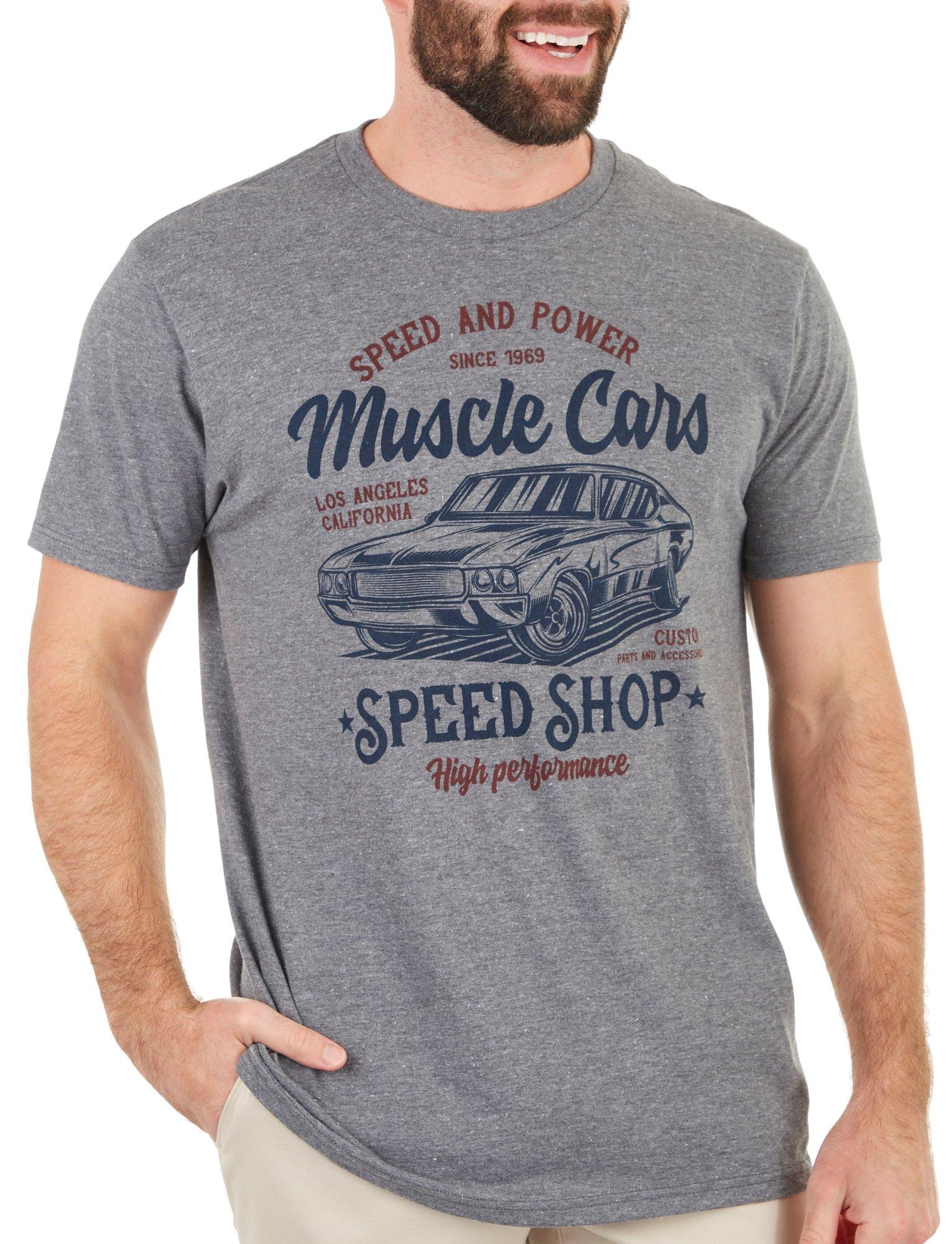 TEE LUV Mens Muscle Car Graphic T-Shirt