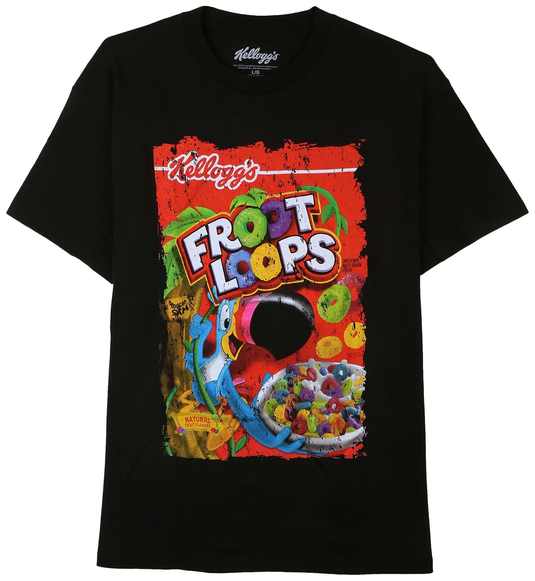 KELLOGGS Mens Froot Loops Short Sleeve T-Shirt