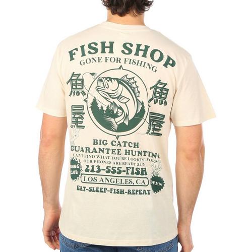 Recycled Threads Mens Fish Shop Short Sleeve T-Shirt