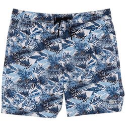 PROJEK RAW Mens 7.5 Palm Print Swim Shorts