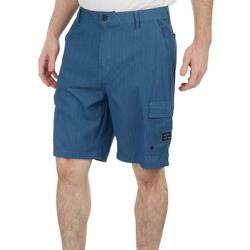 Mens Textured Cargo Shorts