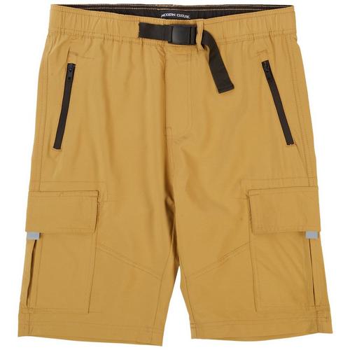 Modern Culture Mens Solid Belted Cargo Shorts