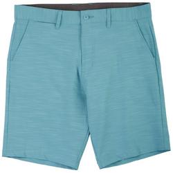 Mens Solid Fade Resistant Hybrid Hystakes Shorts