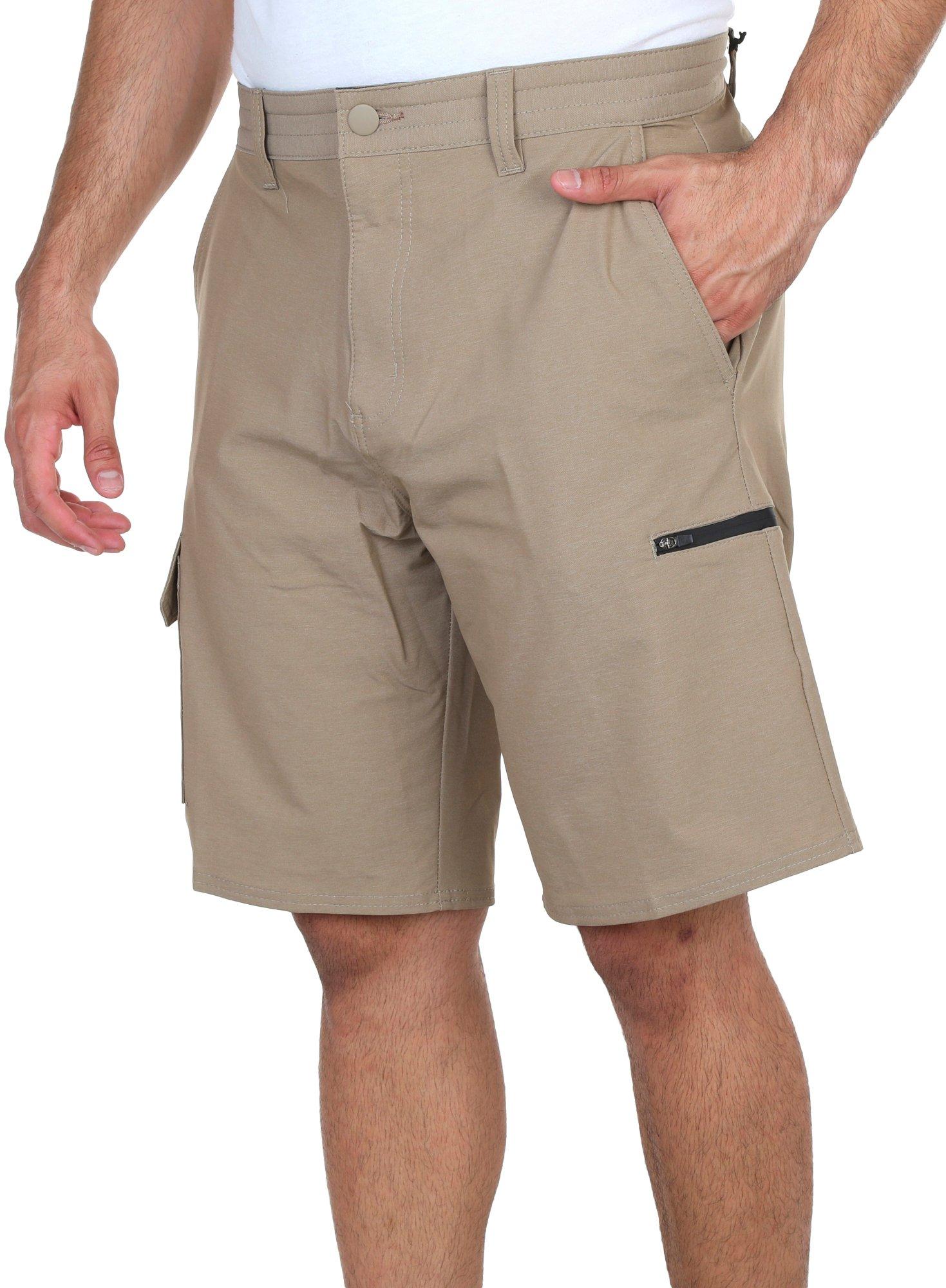 Burnside Mens Solid Hybrid Pull On Shorts 
