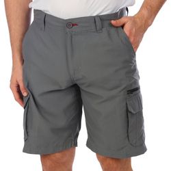 Burnside Mens Solid Zipper Traveler Cargo Shorts