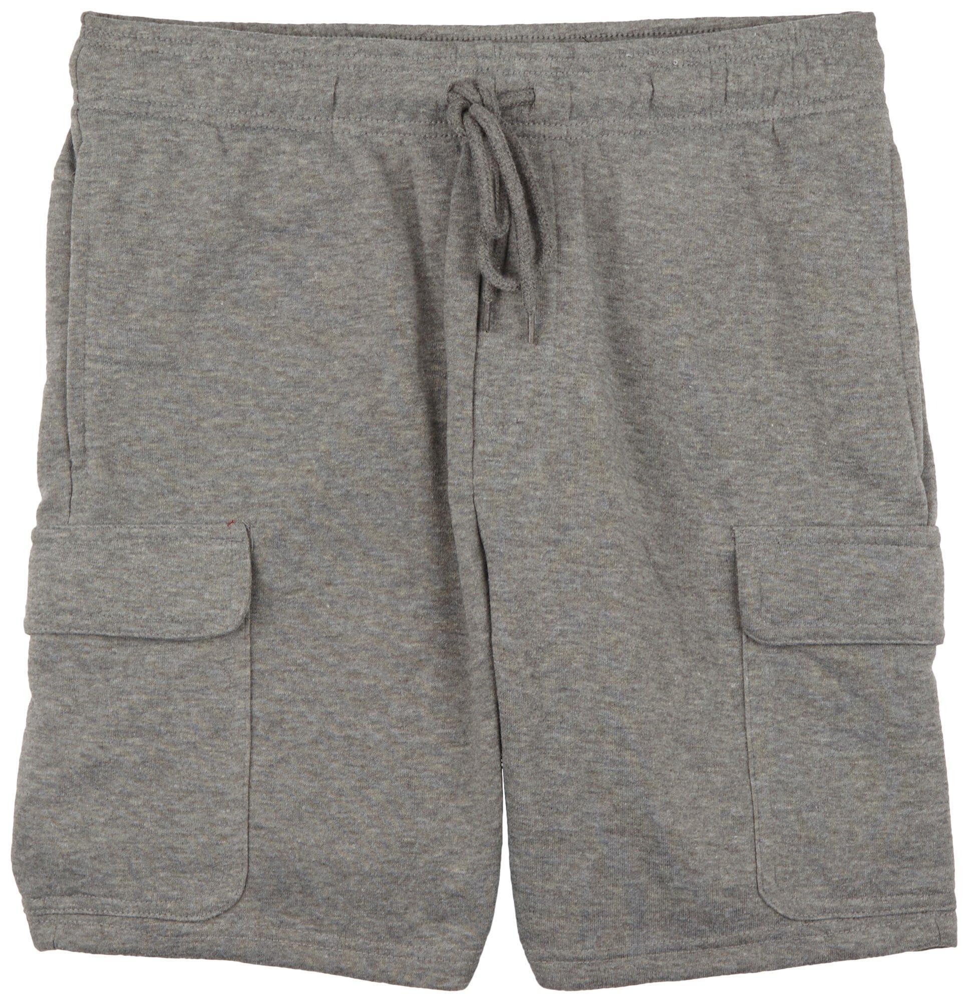 BROOKLYN CLOTH Mens 7 in. Cargo Fleece Shorts