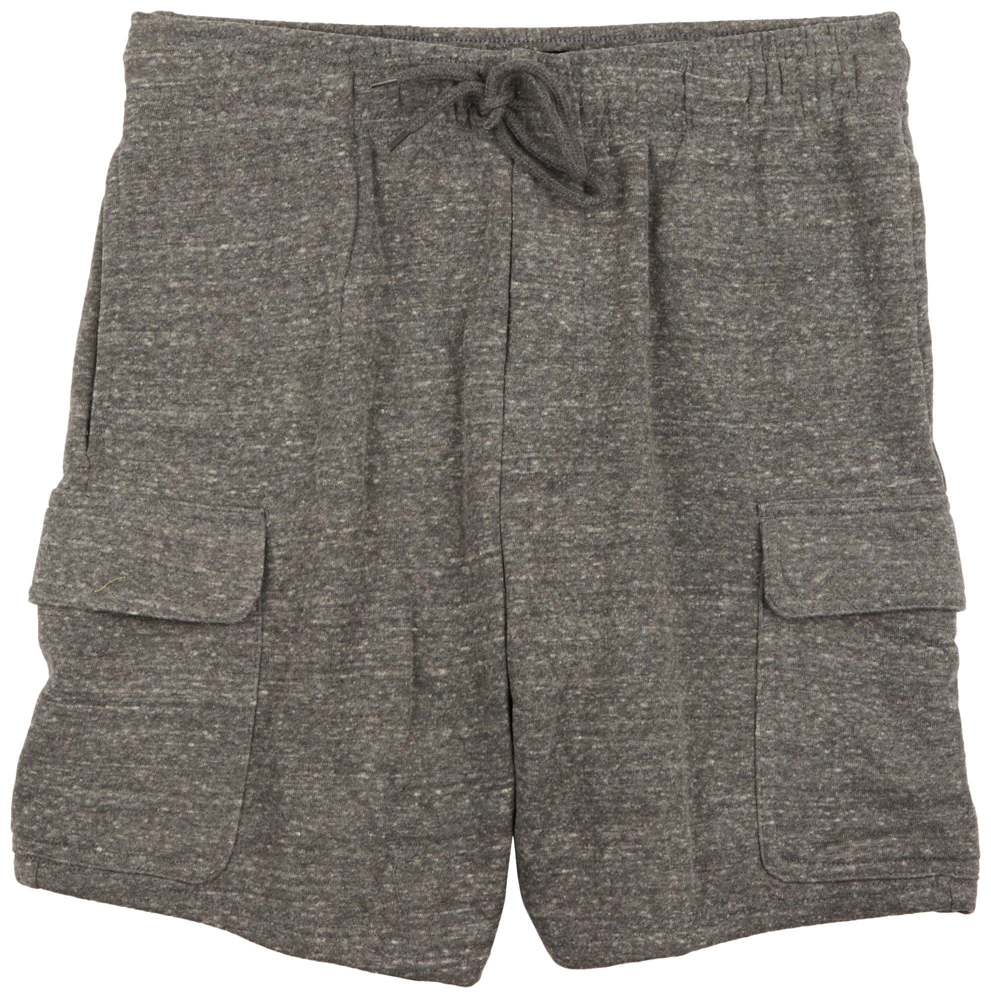 BROOKLYN CLOTH Mens 7 In. Heather Cargo Fleece Shorts