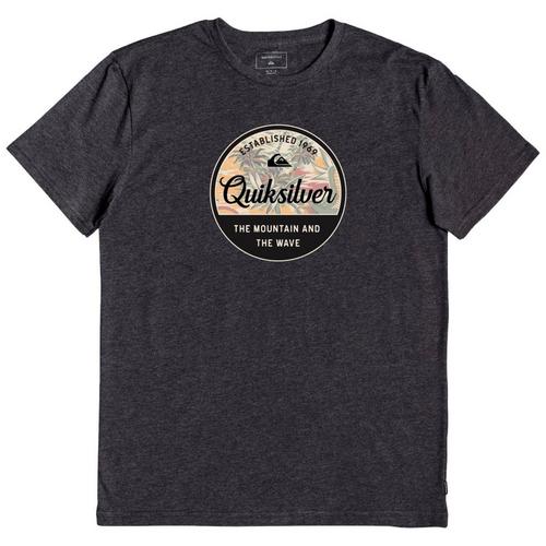 Quiksilver Mens Circle Script Heathered T-Shirt