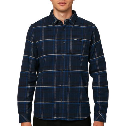 O'Neill Mens Redmond Plaid Flannel Long Sleeve Shirt
