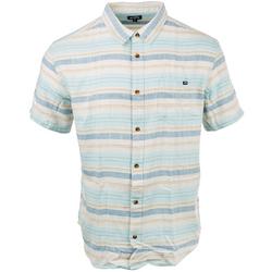 Mens All Day Stripe Short Sleeve Button-Up Shirt