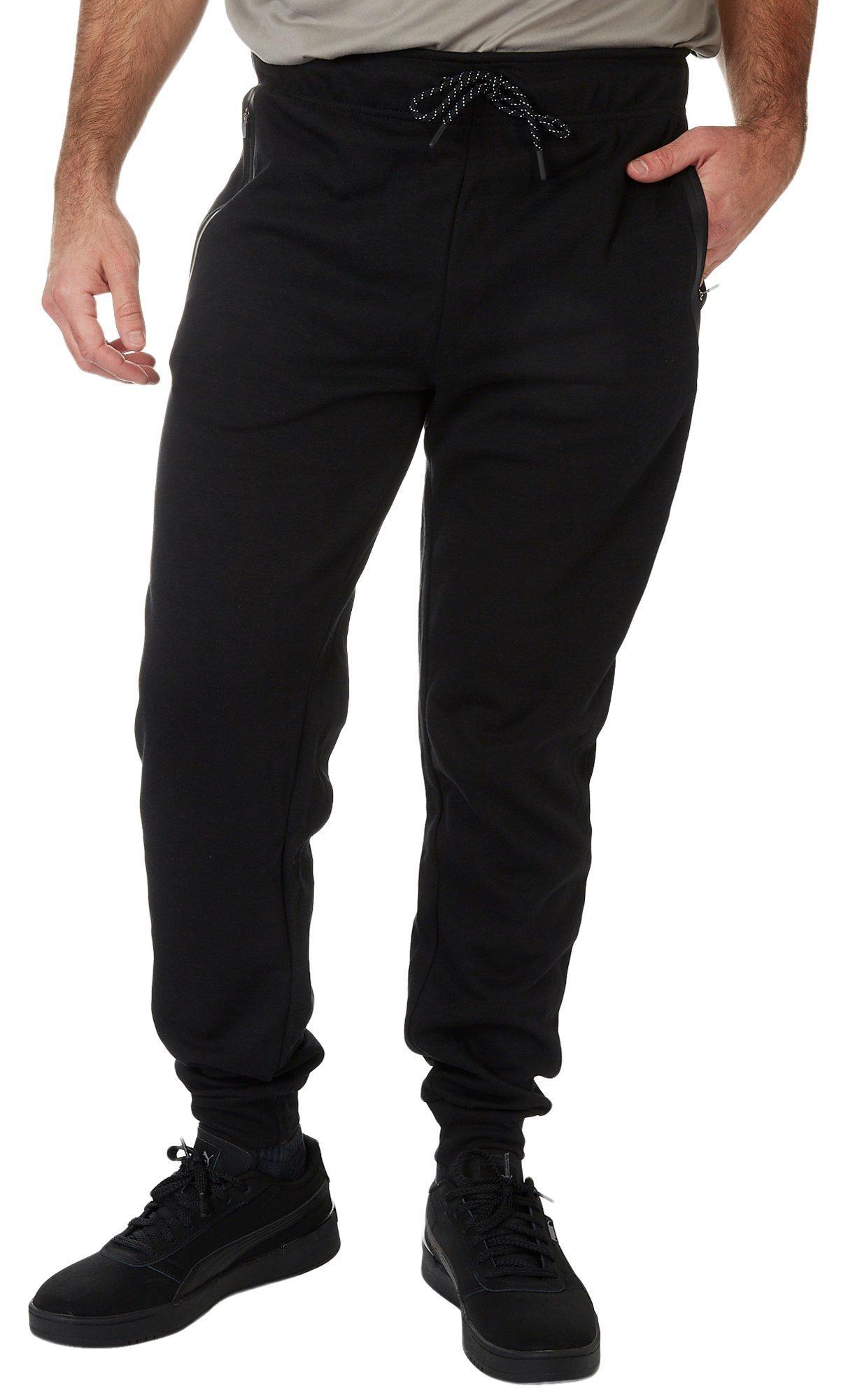 Mens Active Flex Interlock Solid Knit Jogger