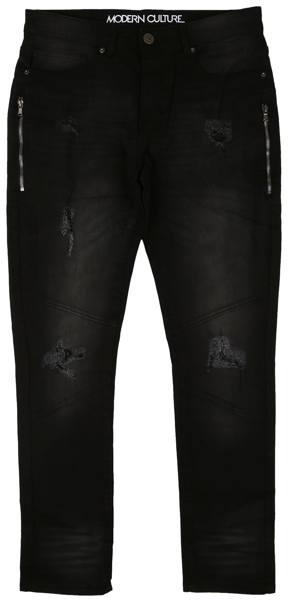 Men's Extreme Motion Athletic Tapered Leg Jean in Black