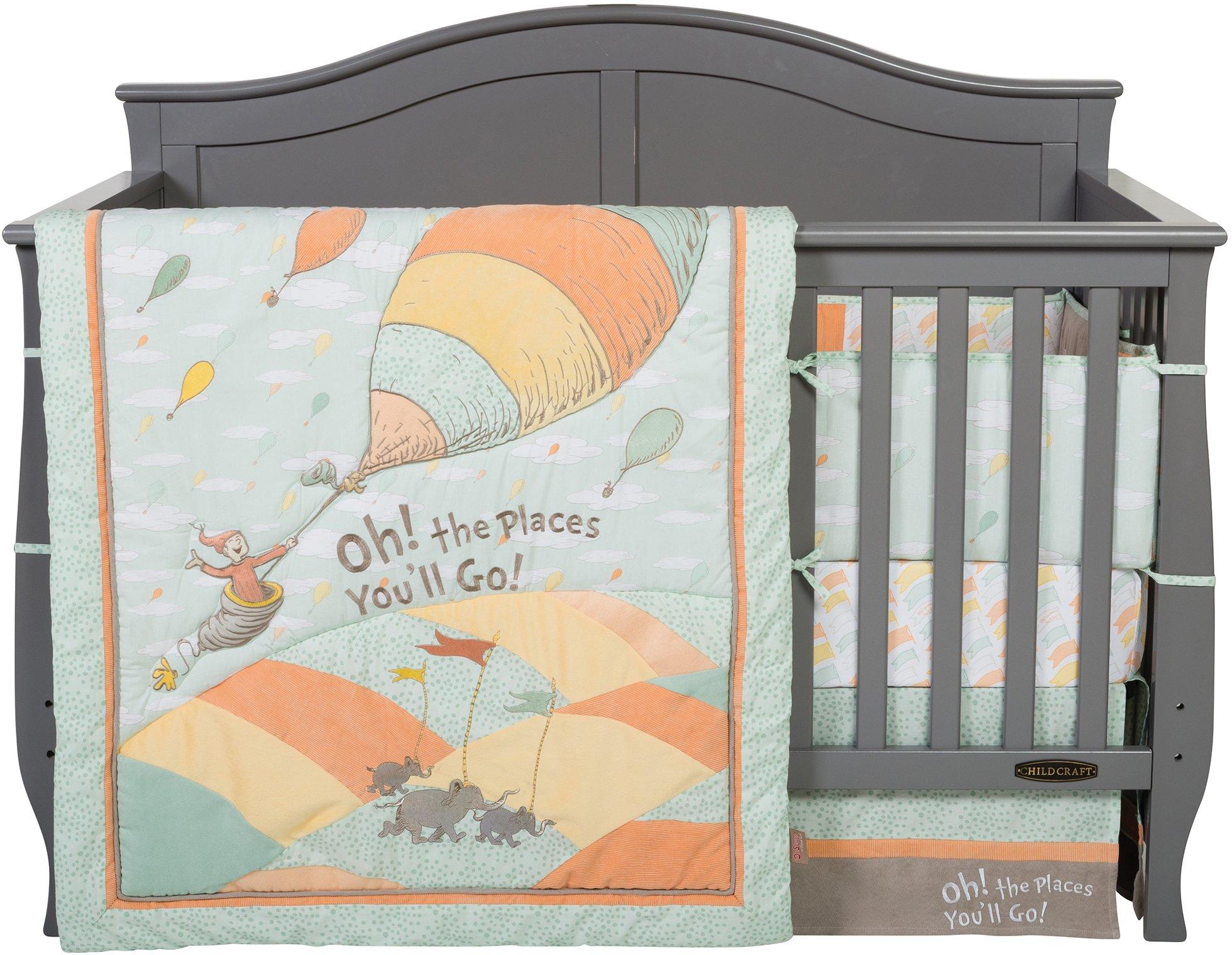 Dr Seuss Oh The Places You Ll Go 5 Pc Crib Bedding Set