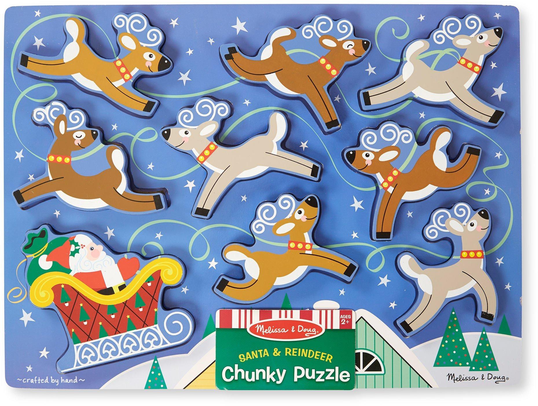 9-pc. Santa & Reindeer Chunky Puzzle