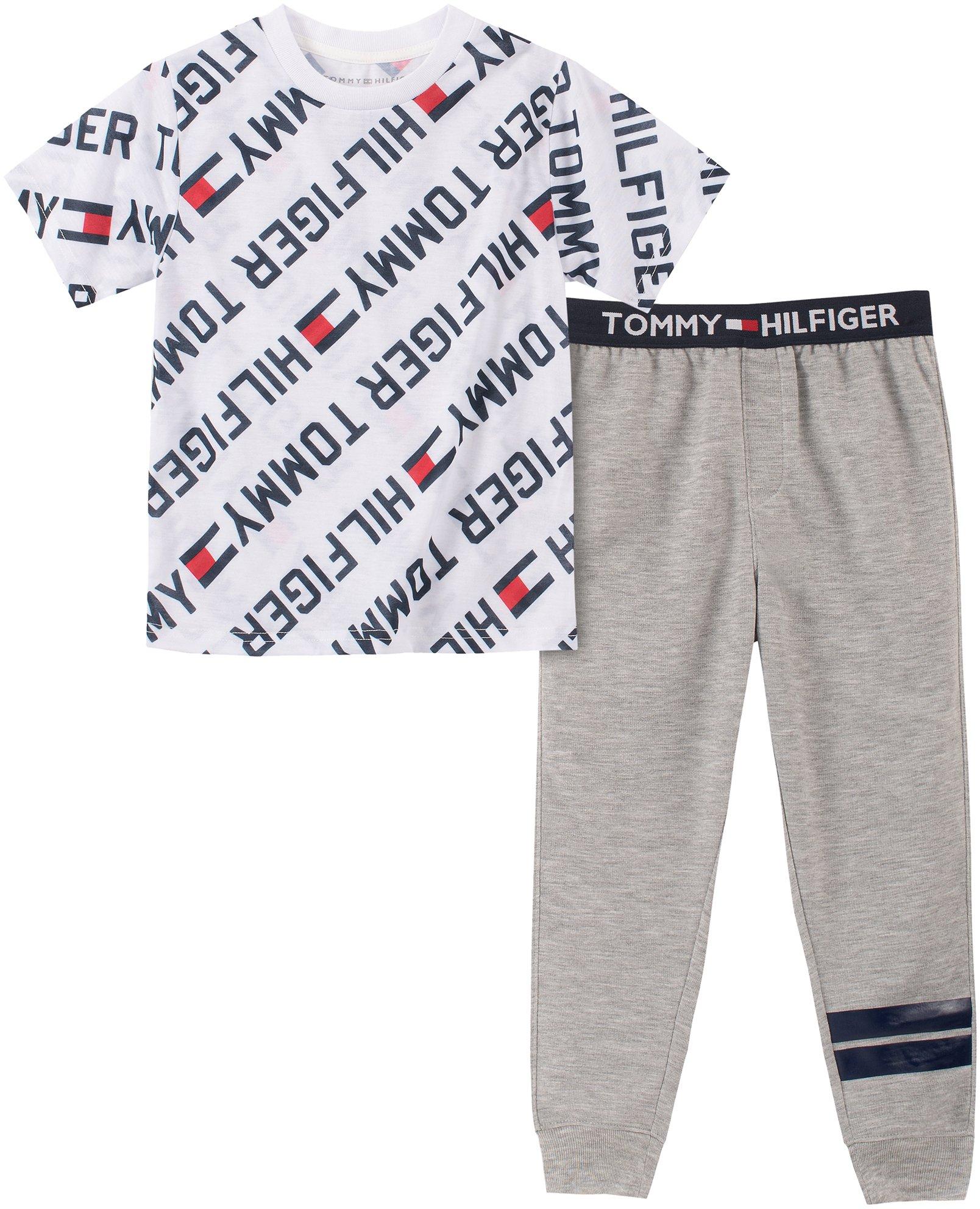 Tommy Hilfiger Big Boys 2 Pc Classic Logo Pajama Pants Set