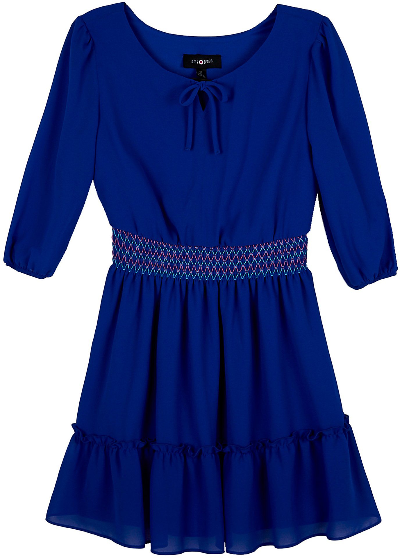 Amy Byer Big Girls Long Sleeve Smocked Waist Peasant Dress | eBay
