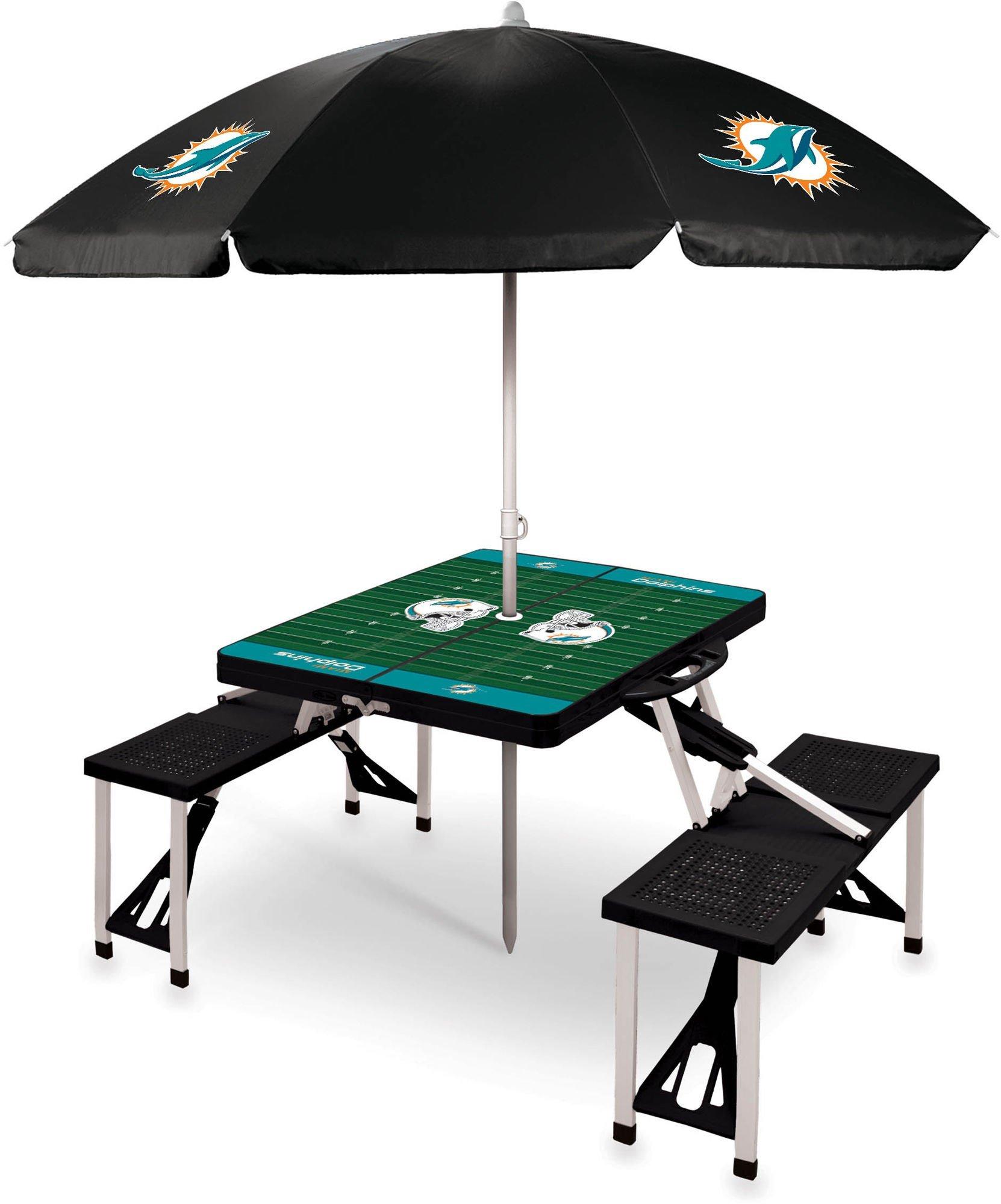 Miami Dolphins Picnic Table and Umbrella