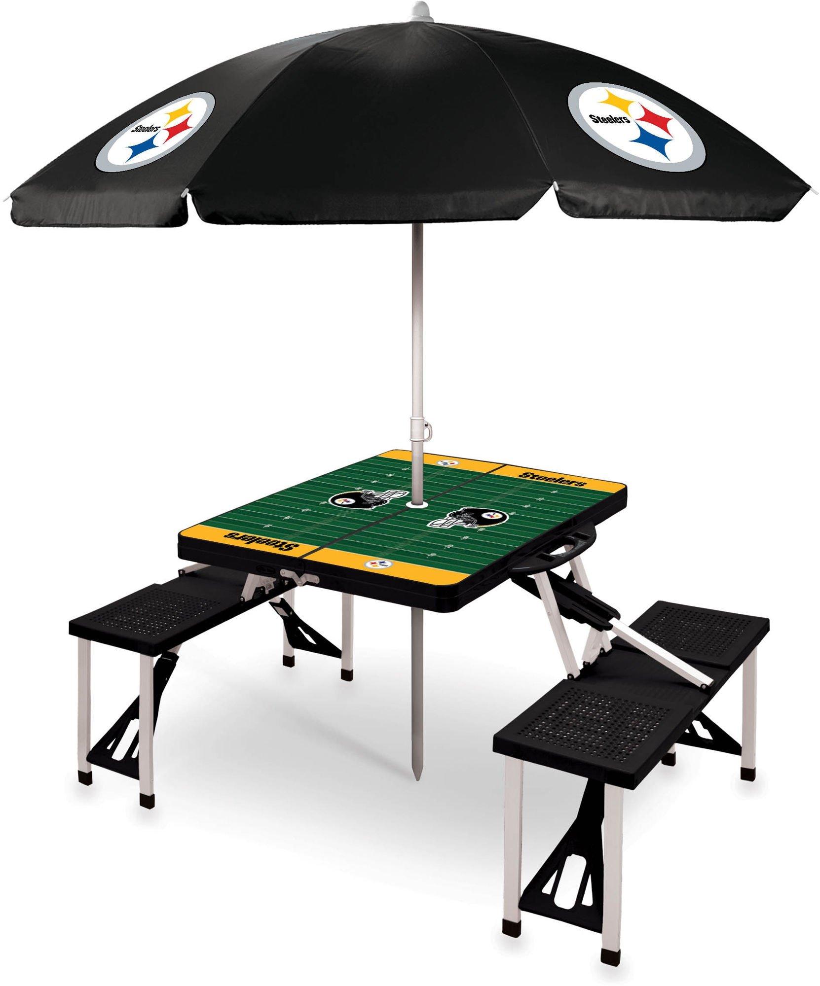 Pittsburgh Steelers Picnic Table and Umbrella