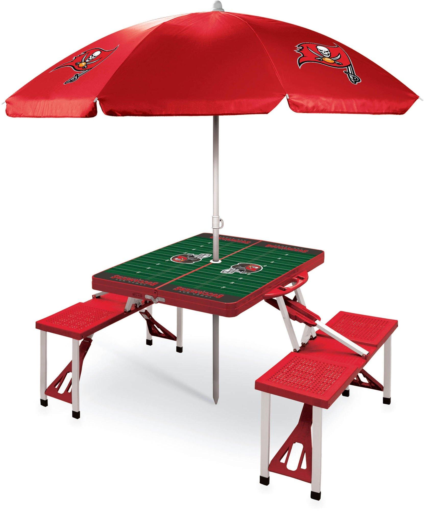 Tampa Bay Buccaneers Picnic Table and Umbrella