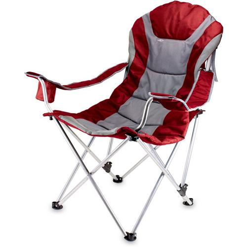 Picnic Time Red Reclining Camping Chair