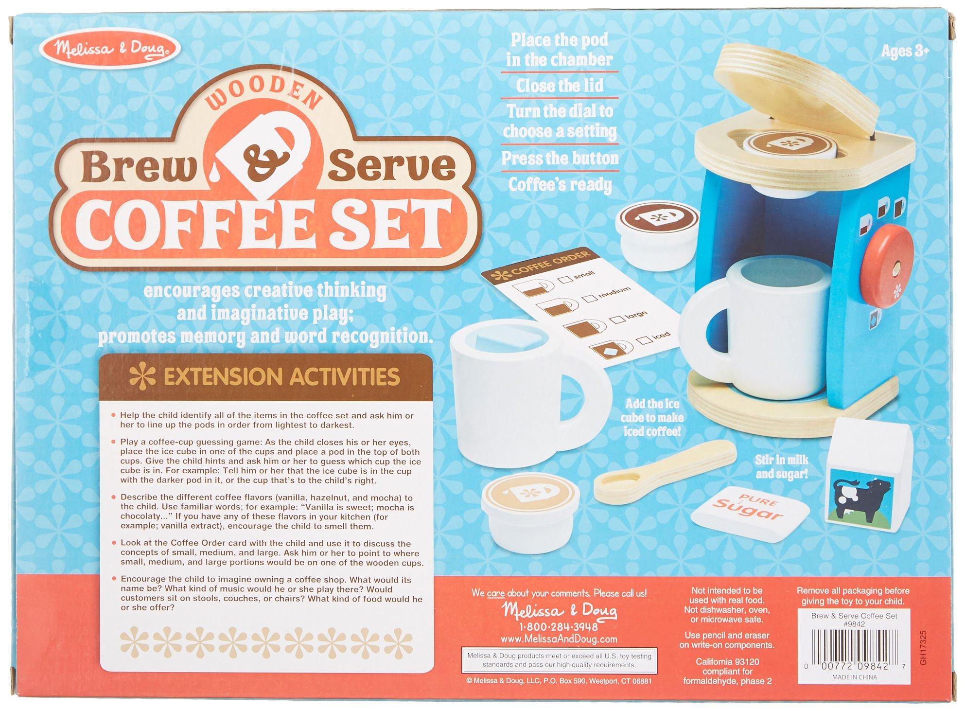 Melissa & Doug Wooden Brew & Serve Coffee Set One Size ...