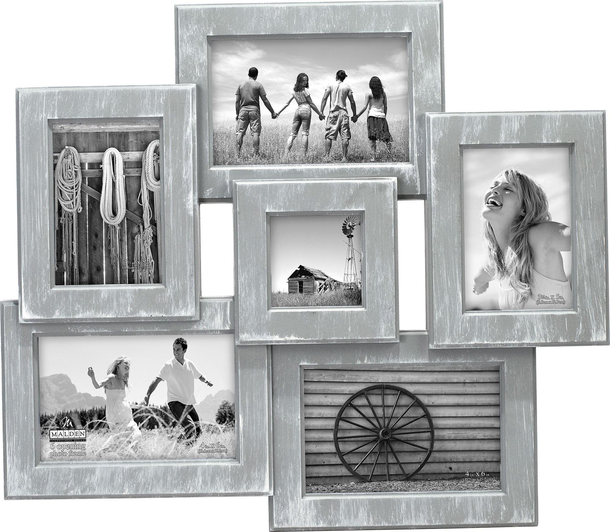 Malden 6 Opening Grey Collage Photo Frame One Size Gray eBay