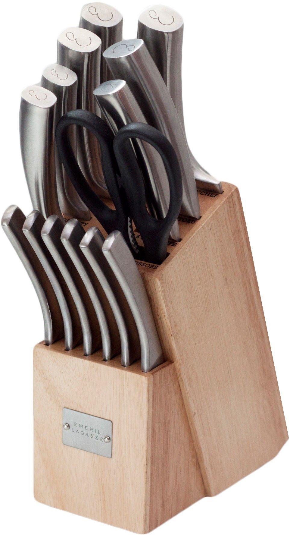 Emeril Stamped Knife Set in Wood Box // 5 Piece - Emeril Knives