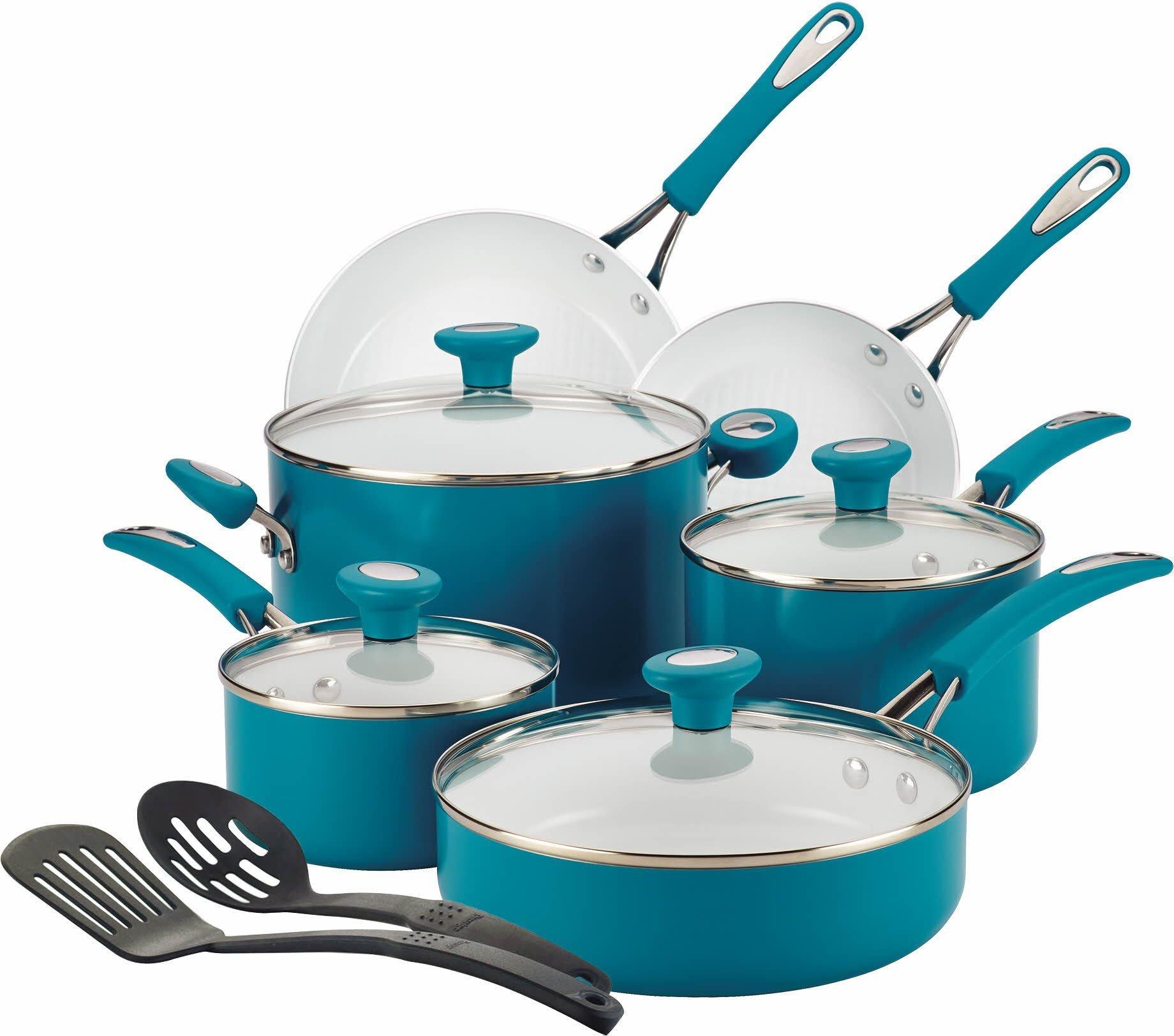 SilverStone 12pc. Ceramic Teal Cookware Set Bealls Florida