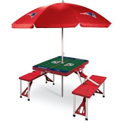 New England Patriots Picnic Table and Umbrella