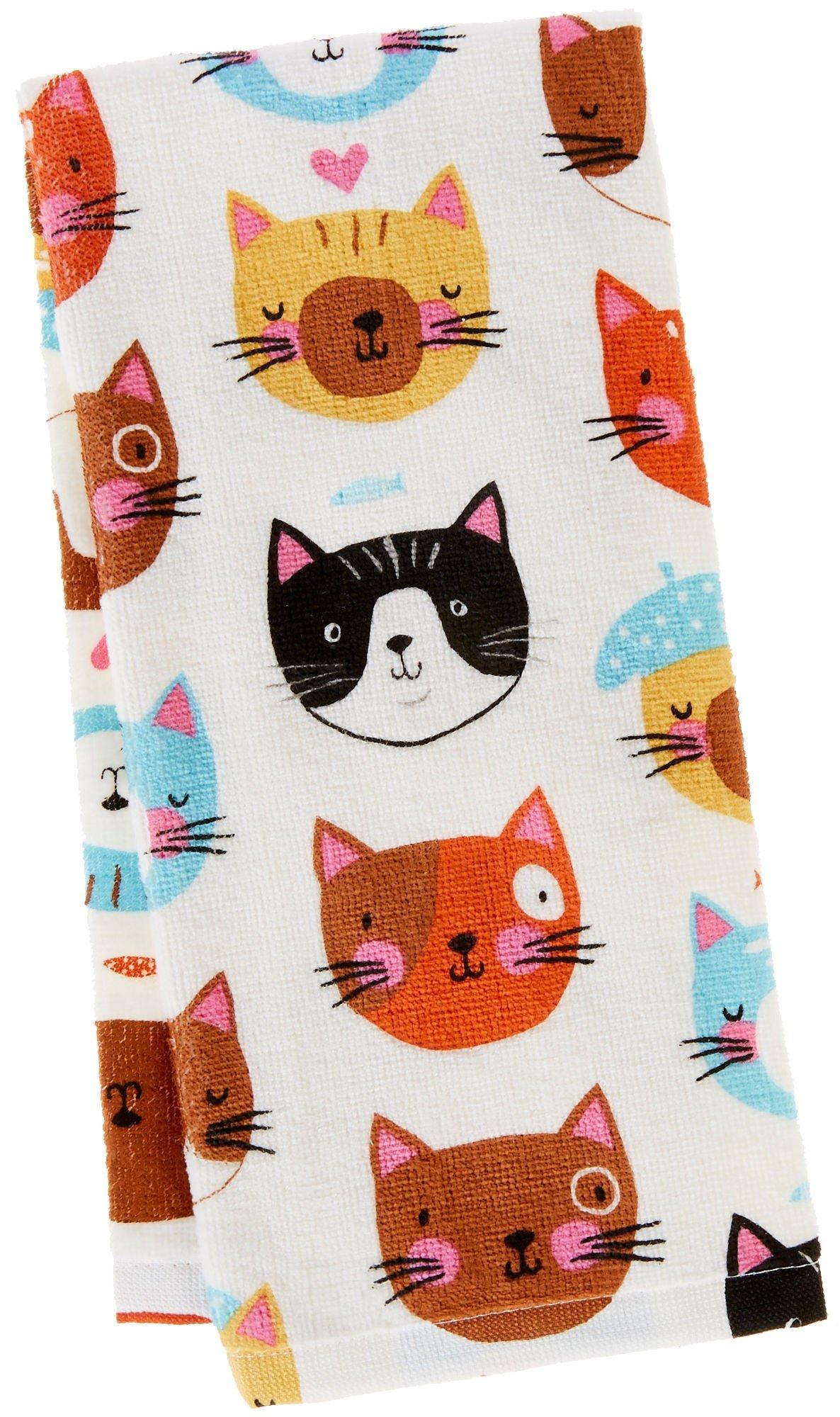 Kay Dee Designs Crazy Cat Terry Towel One Size Ivory/blue/black/orange ...