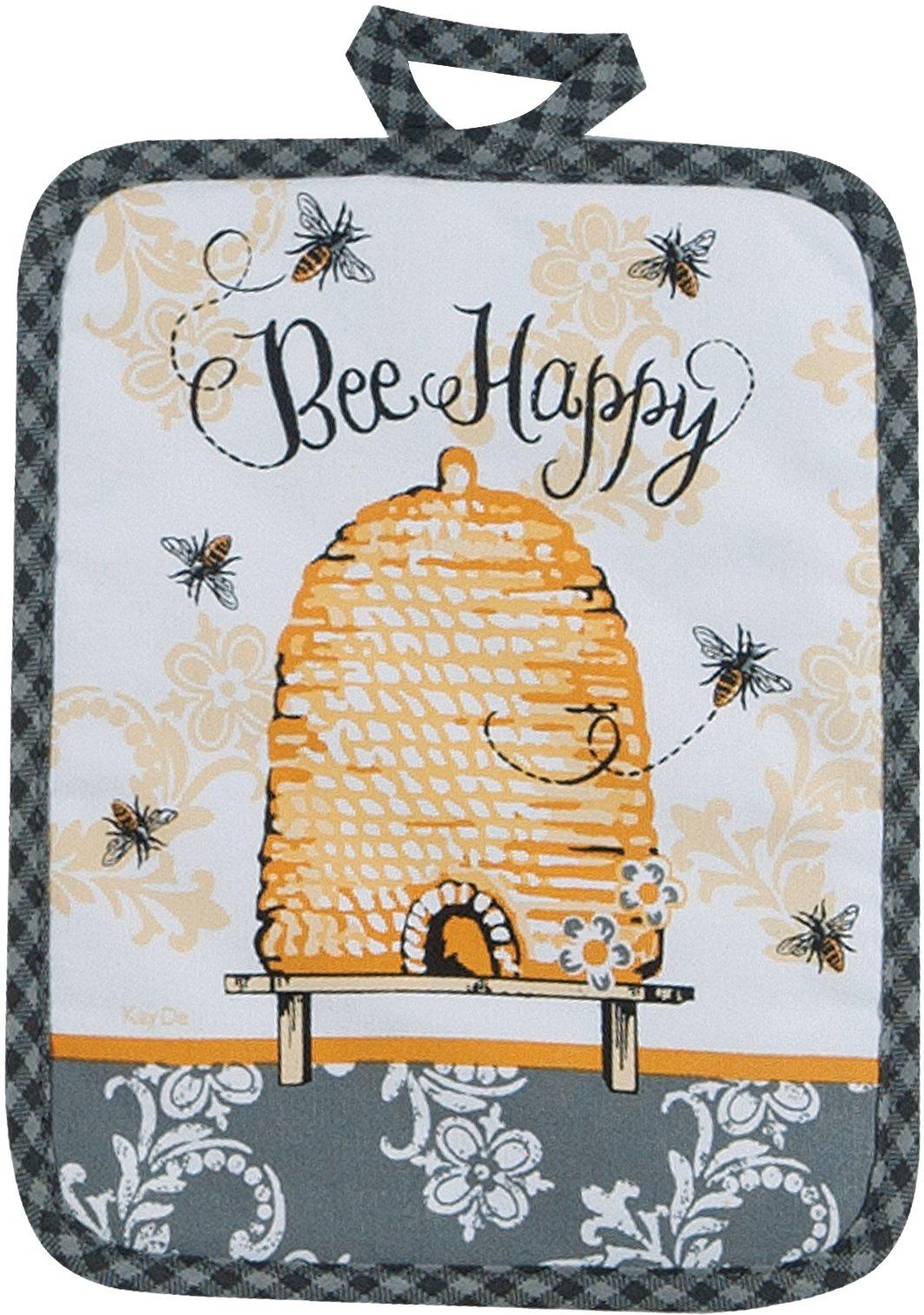 Kay Dee Designs  Queen Bee Terry Pot  Holder One Size  Grey 