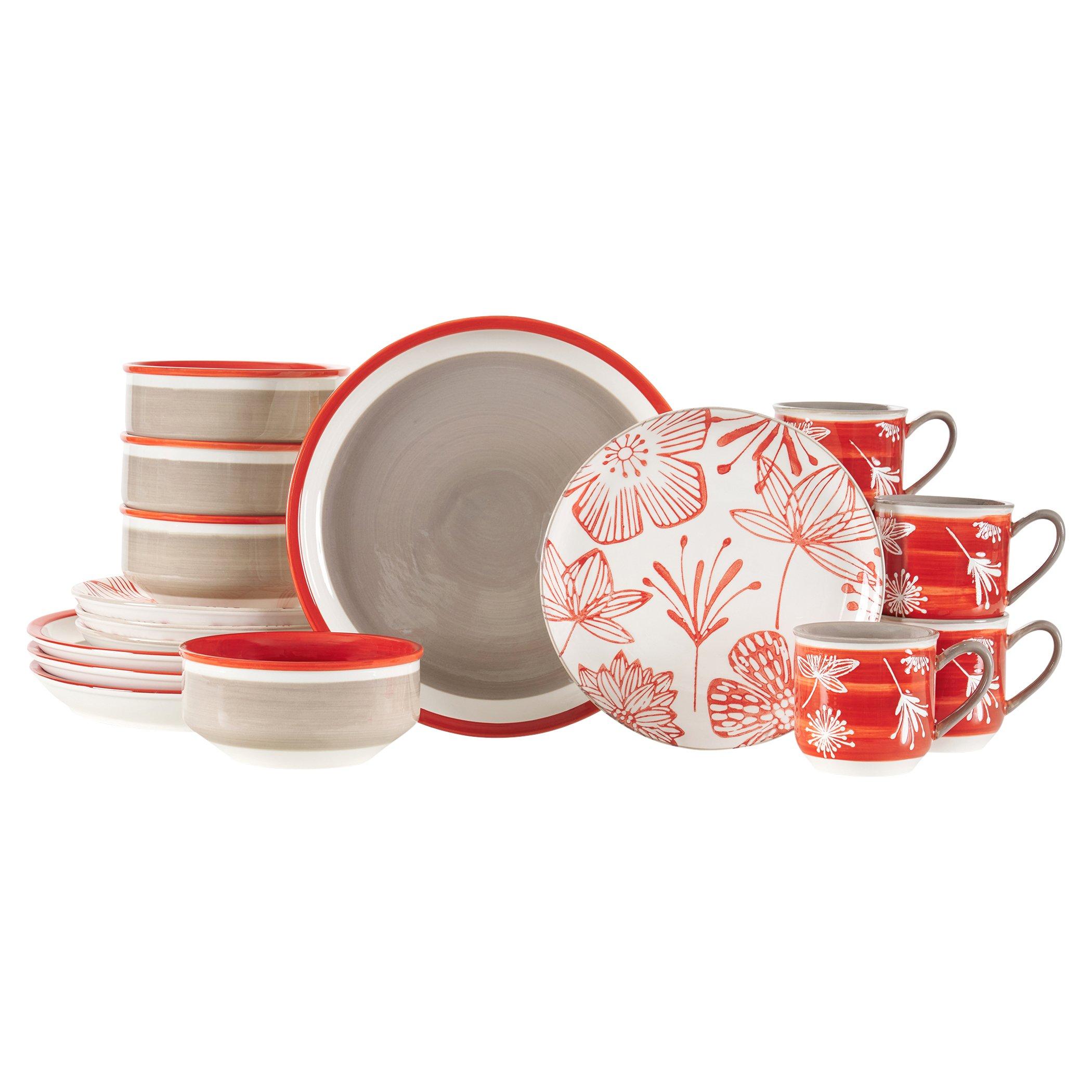 Photos - Tablecloth / Napkin Baum Essex Couleur 16 pc Red Dinnerware Set 