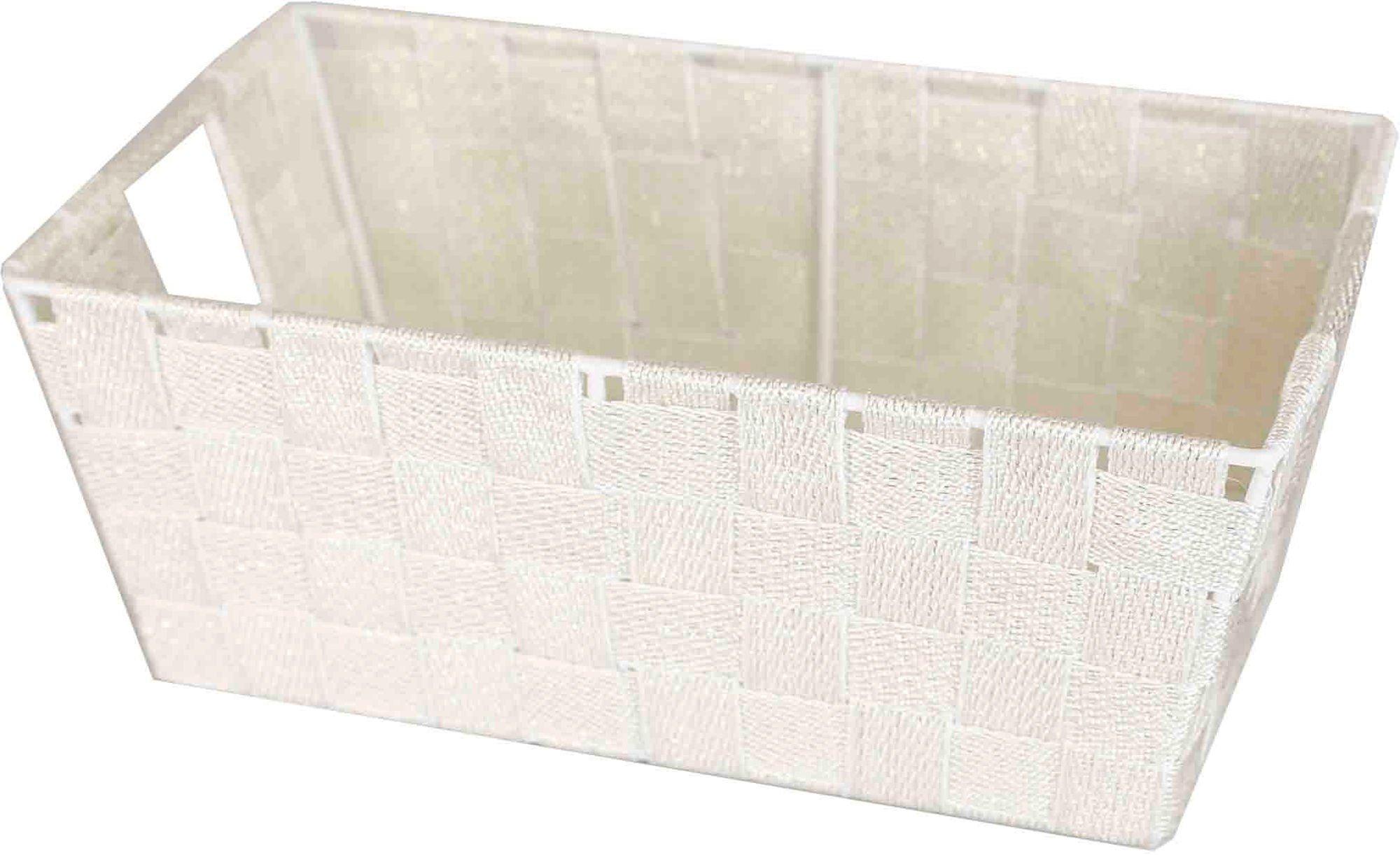 Home Basics Small Woven Storage Bin One Size Ivory eBay