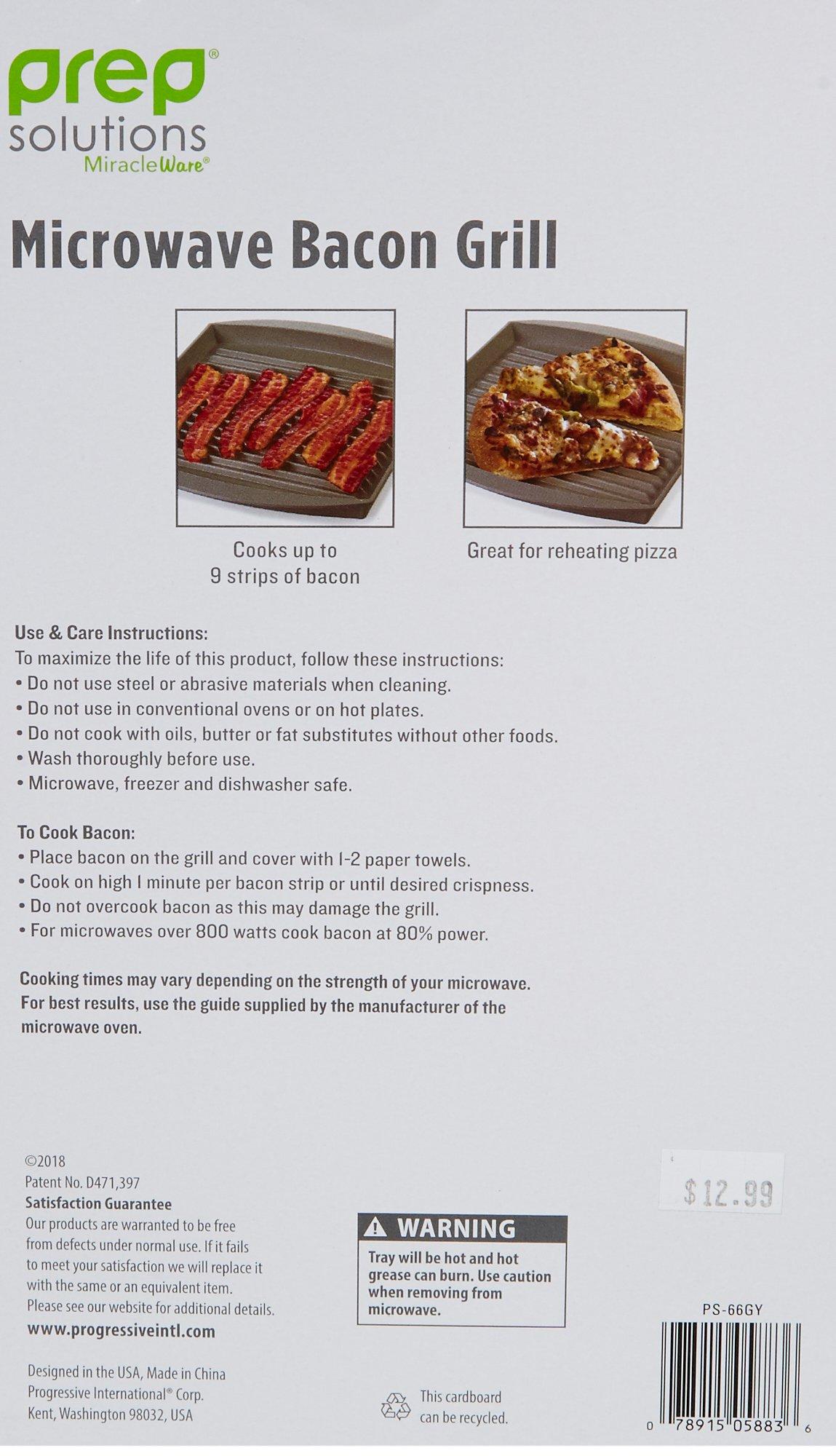 Progressive Prep Solutions Large Microwave Bacon Grill One Size Grey eBay