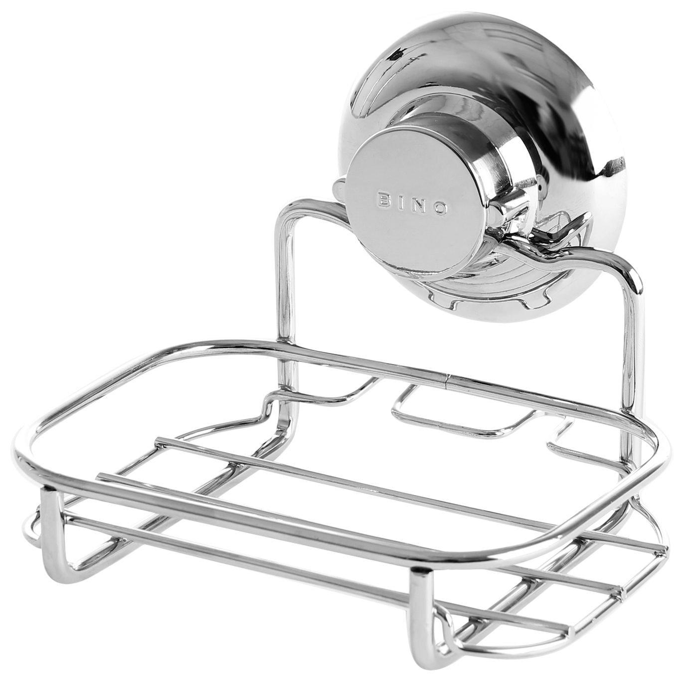 Bino Smart Suction Soap Dish Caddy One Size Chrome eBay