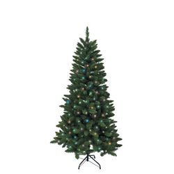 4.5-Foot Pre-Lit LED Green Pine Christmas Tree