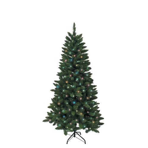 4.5-Foot Pre-Lit LED Green Pine Christmas Tree