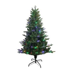 5-Foot Pre-Lit Multi-Colored LED Jackson Pine Christmas Tree