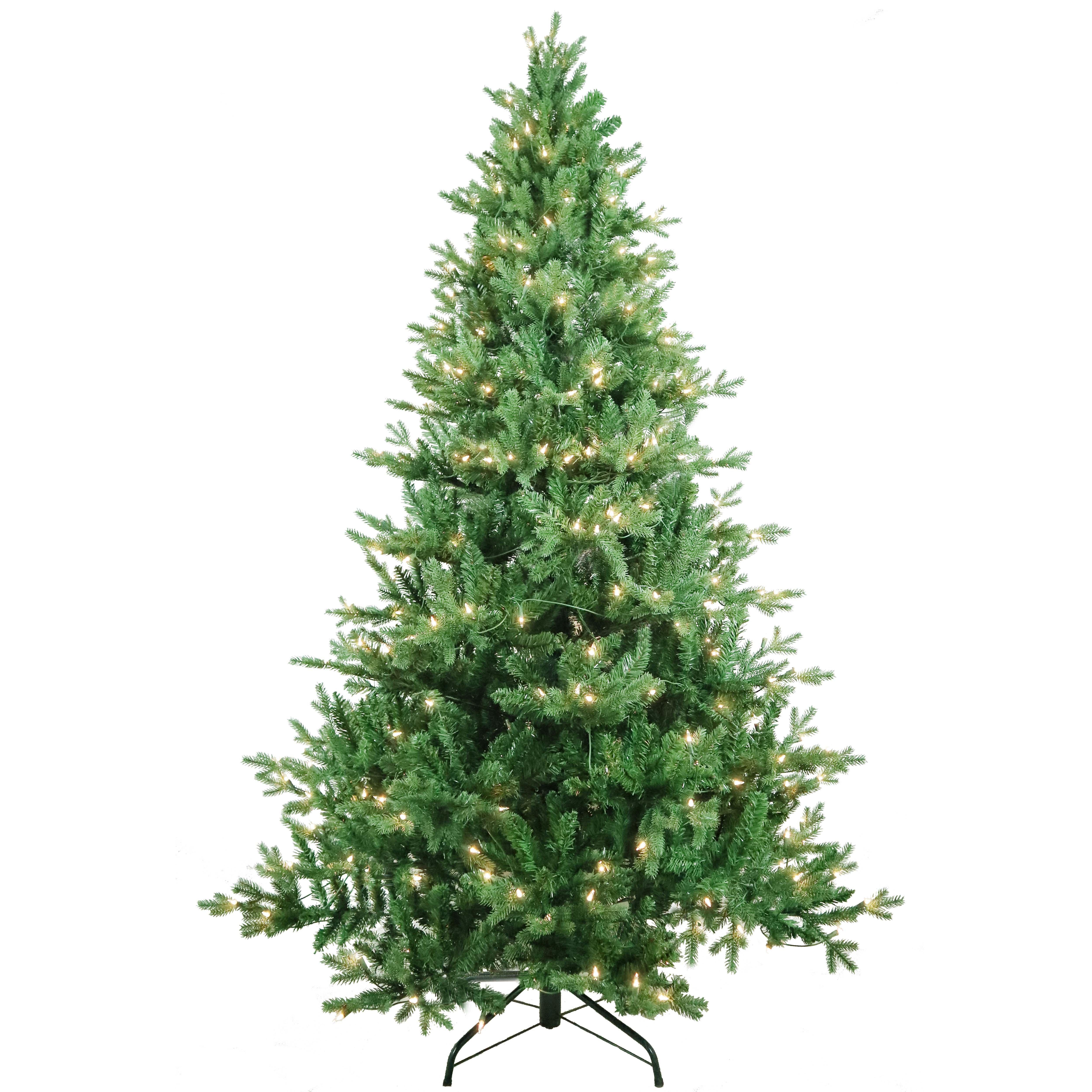 7-Foot Pre-Lit Clear Incandescent Pine Christmas Tree