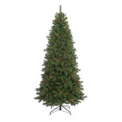 7.5-Foot Slim Pre-Lit Multi-Color Burlington Christmas Tree