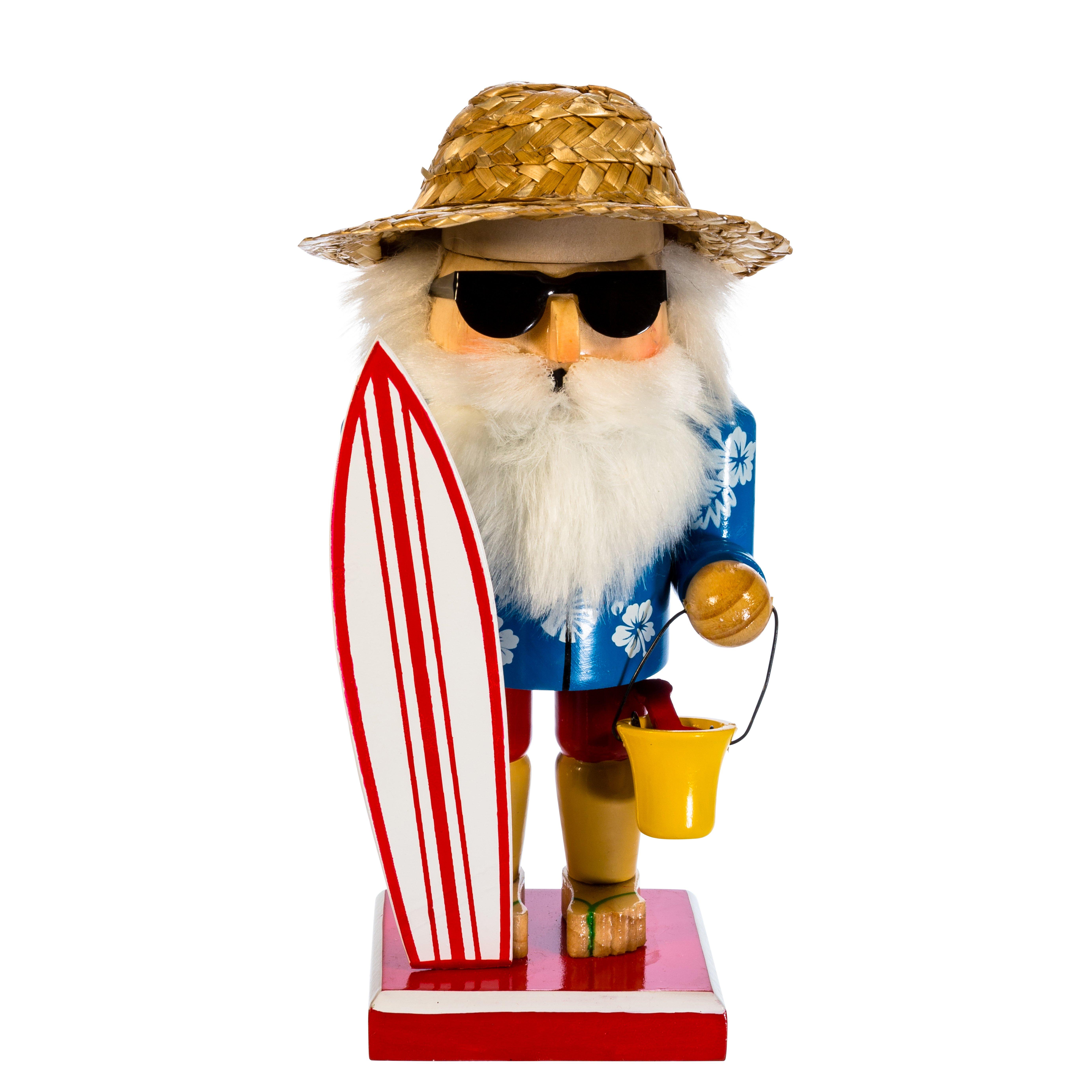 8-Inch Surfer Santa Nutcracker