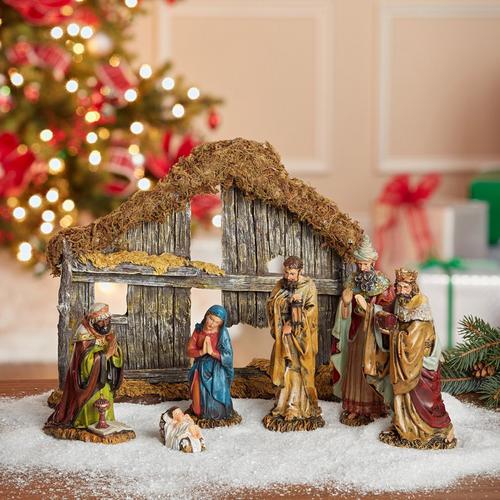 6-Inch Resin Nativity Set of 7 Figurines