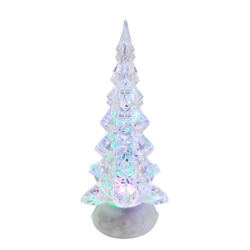 10.25-Inch Battery-Operated LED Clear Tree Tablepiece