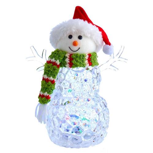 9.45-Inch Battery-Operated Light-Up Snowman Tablepiece