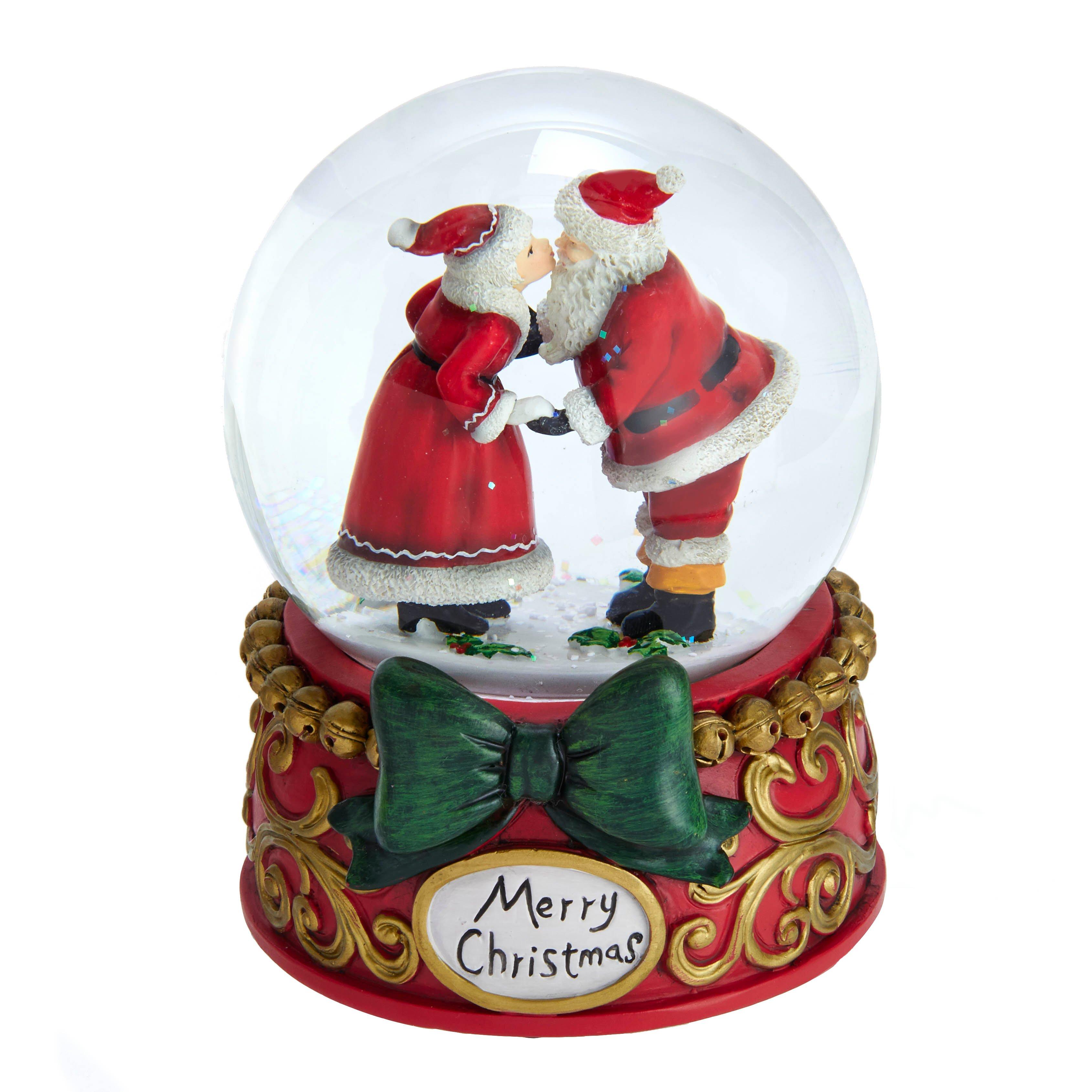  Snow Globes Glitter Water Globe Musical Snow Globe Decoration  Plays We Wish You a Merry Christmas, 100mm, House : Home & Kitchen