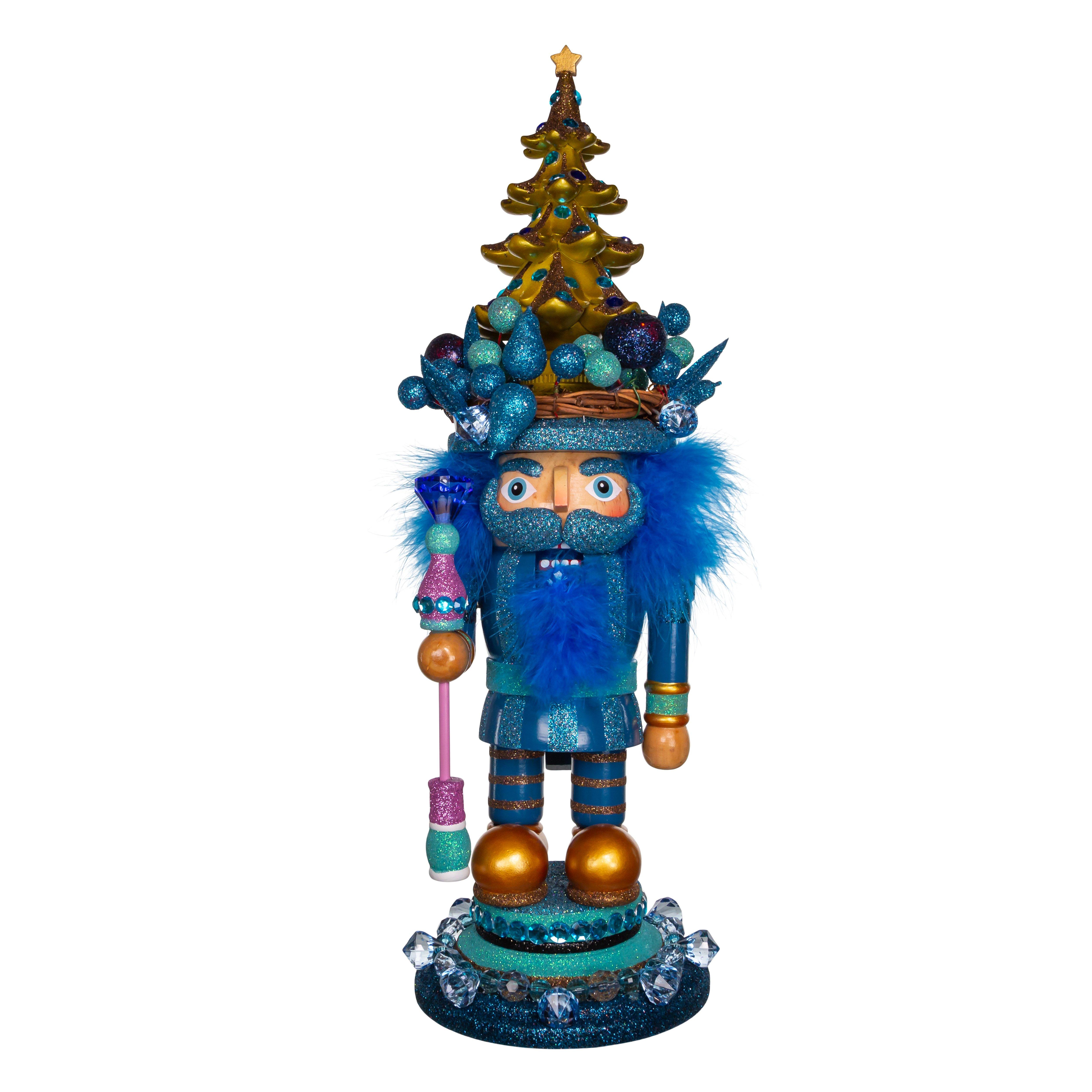 Kurt Adler 18-Inch Hollywood Blue with Tree Nutcracker.