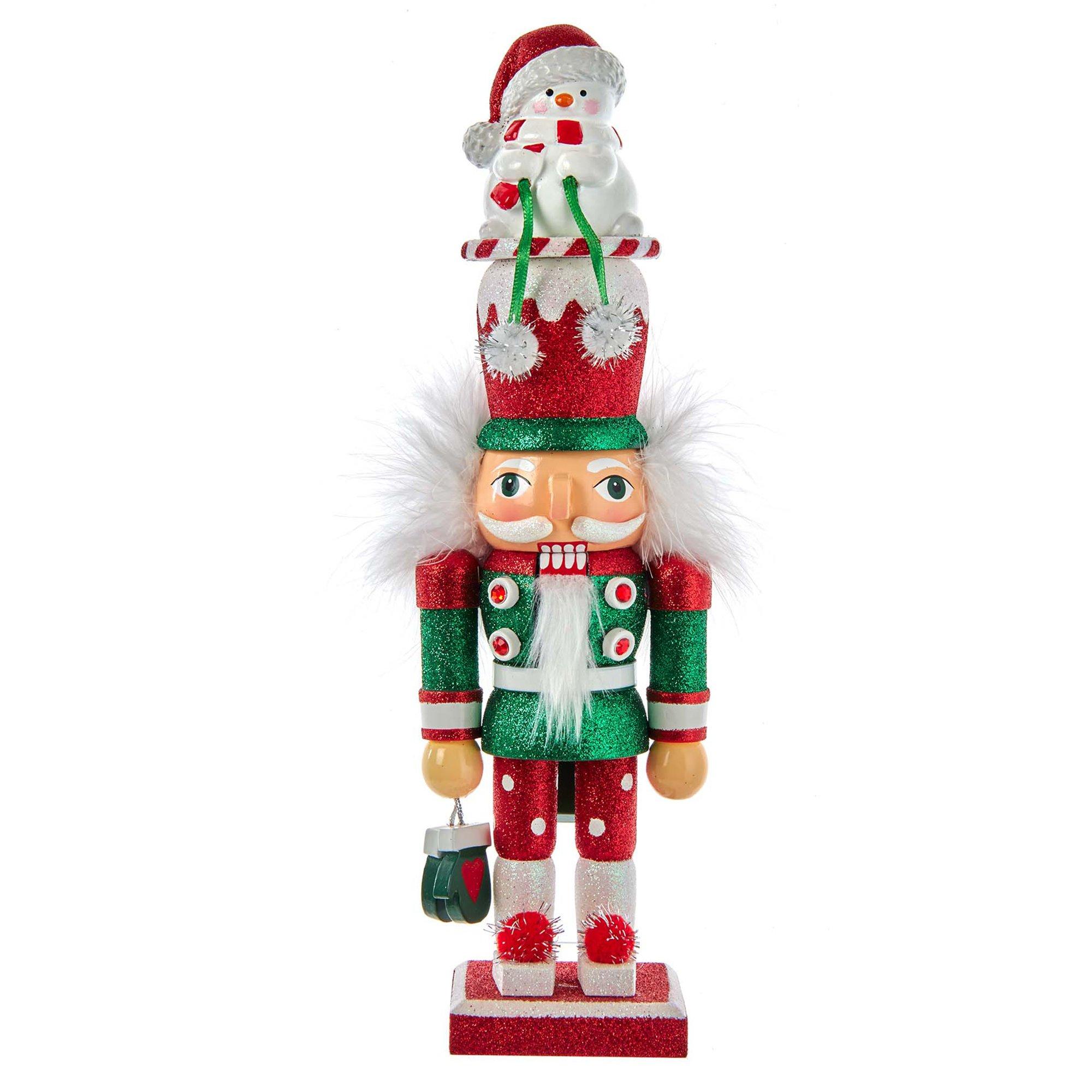Kurt Adler 12-Inch Hollywood Snowman Hat Nutcracker