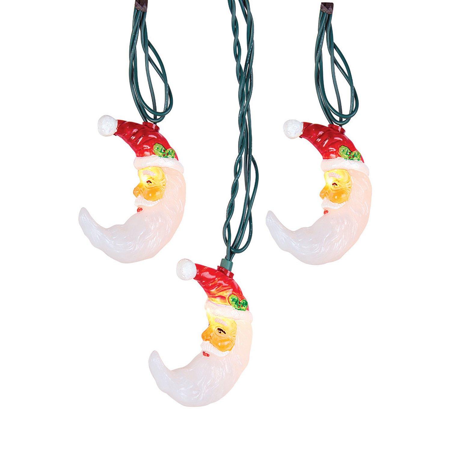 UL 10-Light Santa Moon Face Light Set.